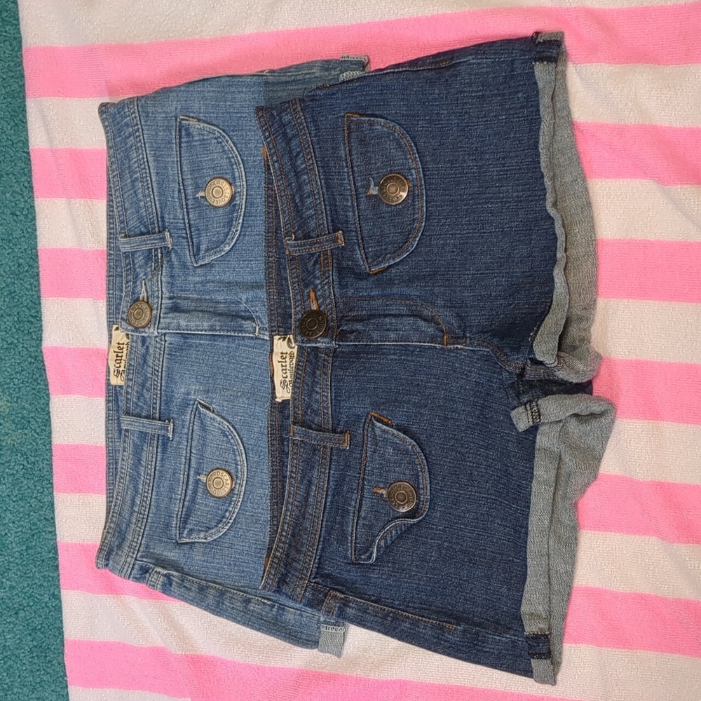 Two pair of women's denim shorts